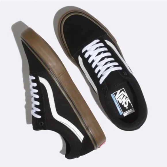 Vans Skate Old Skool Pro Suede Skateboard Shoes Black/Gum - M 6.5 - W 8 - Picture 1 of 8